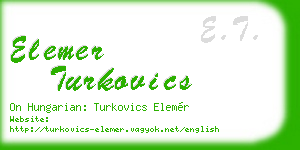elemer turkovics business card
